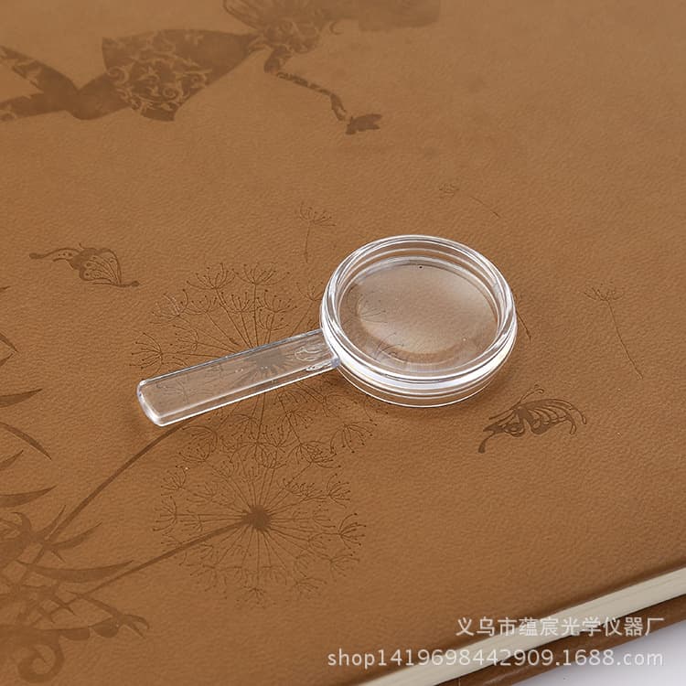 28mm Plastic Acrylic Toy Magnifying Glass for Students, 5x Handheld, Wholesale from Manufacturer