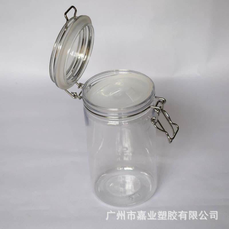 Factory food grade sealed jar plastic bottle 1000ml kitchen food storage jar grain storage jar