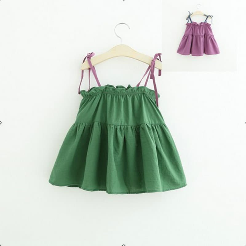 Children's Clothing Drop Shipping Girls Dress A Cool Beach Dress Sling Dress 21 Summer New Style Export 2-6 Years