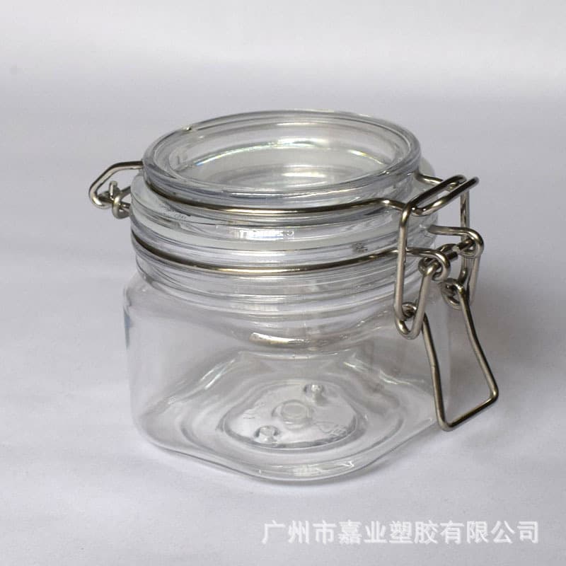 PET sealed jar 200ml cream bottle honey bottle facial mask jar cosmetic packaging bottle square storage wide mouth