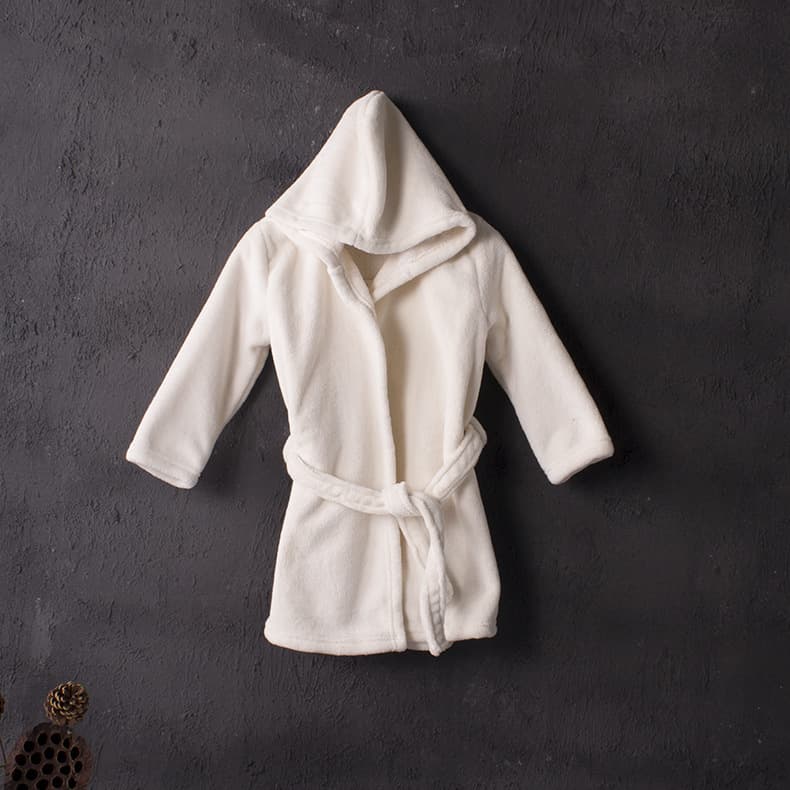 Coral Velvet Bathrobe for Kids, Baby Plush Nightgown, Super Soft Mink Velvet Hooded Kids' Pajamas, Direct Supply from the Manufacturer