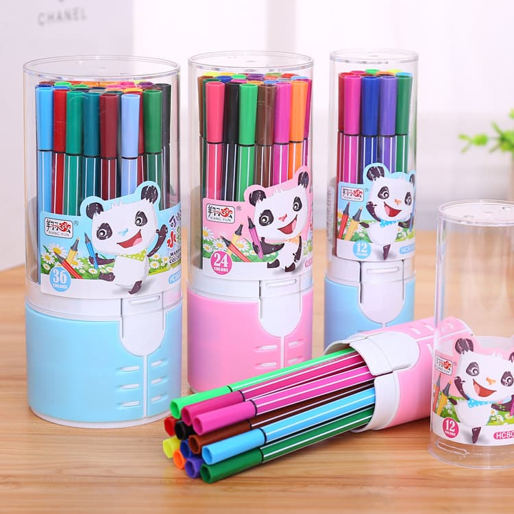 Creative Stationery Xiangyun 12/24/36 Color Washable Watercolor Pen Student Coloring Pen Art Painting Brush Wholesale