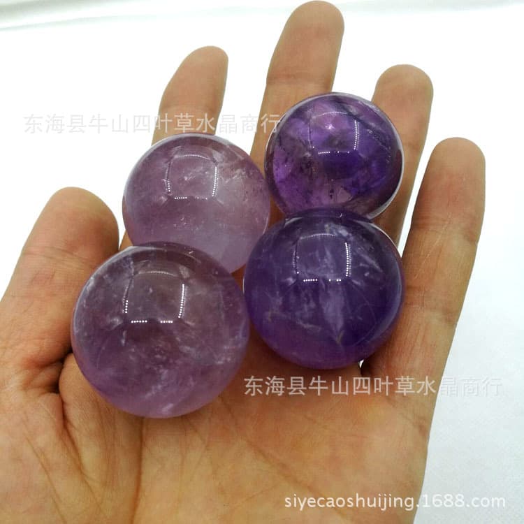 Natural Amethyst Crystal Ball - Wholesale Small Amethyst Spheres Individual Price