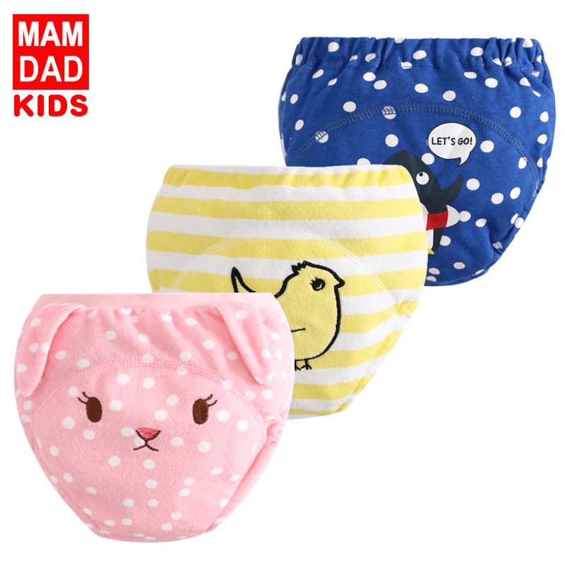 Baby Learning Pants Cotton Breathable Washable Leak-Proof Training Underwear Comfortable Soft Fabric for Boys and Girls