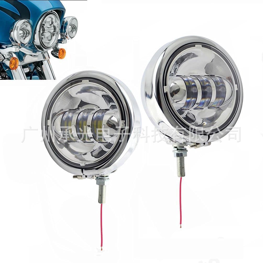 4.5-inch Fog Light Housing LED Fog Light Modification Shell Cover for Harley Davidson Auxiliary Light Iron Shell