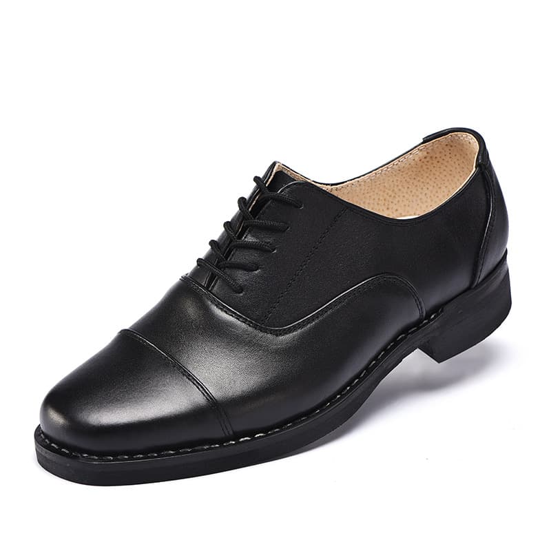 Men's Single Shoe Three-Joint Leather Lace-Up Work Safety Shoes Business Formal Office Shoes Security Work Shoes Wholesale