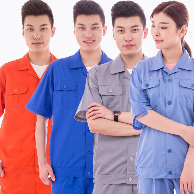Full-Process Summer Short-Sleeve Men's Workwear Set, Workshop Uniform, Auto Repair Clothing, Welding Suit, Wholesale