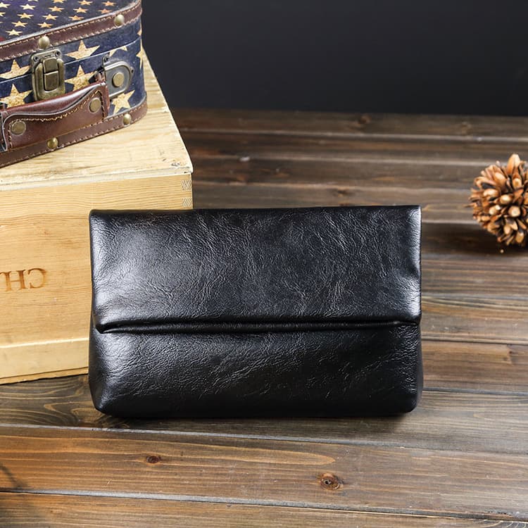 New Men's and Women's Handbag Large Capacity Clutch Bag Soft Leather Casual Crossbody Bag Korean Style