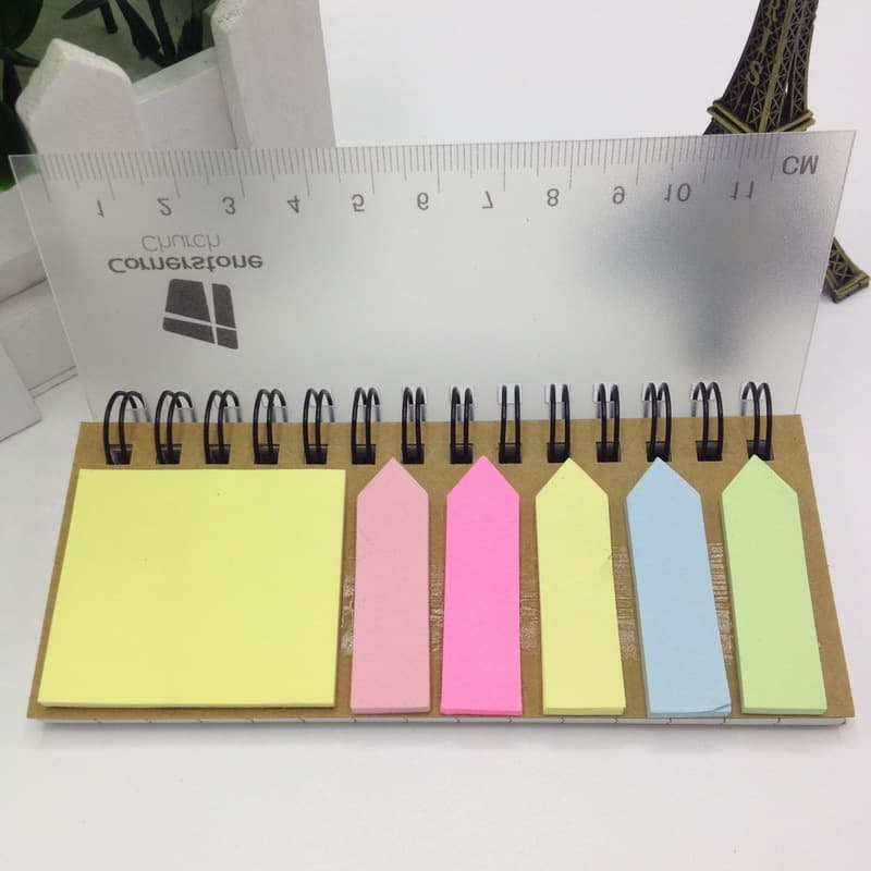 Pp Coil Notebook Colorful Arrow Sticky Note Small Flip-Up Mini Notebook Cross-Border N Times Index Notebook