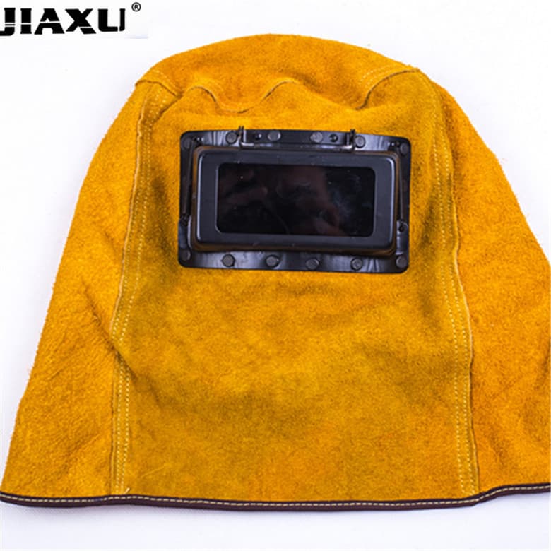 Factory Supply Cowhide Welding Hood, Acid and Alkali Resistant Genuine Leather, Cowhide Welding Mask, Cowhide Welder Neck Protection Heat Insulation