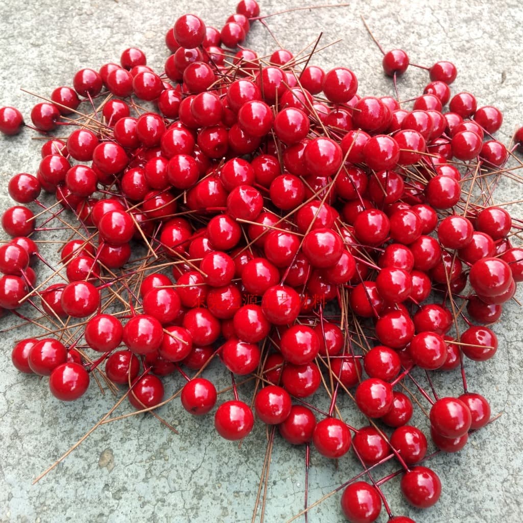 1.5cm Simulation Foam Fruit Small Red Berry Foam Berries Fortune Fruit Christmas Wreath Rattan Decorations