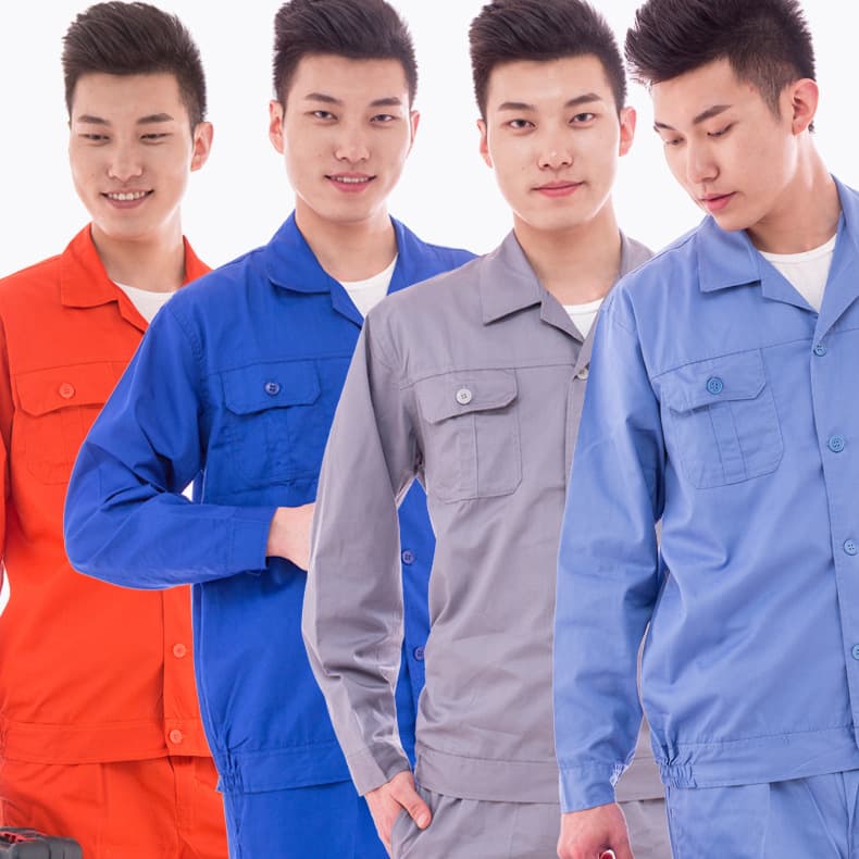 Summer Thin Long-Sleeve Men's Workwear Set, Auto Repair Welding Workshop Uniform, Custom Logo Available