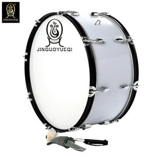 Jinguo Instruments Snare Drum, Bass Drum 25-22-24 Inch School Professional Western Drum, Marching Band Drum, Musical Instrument Drum