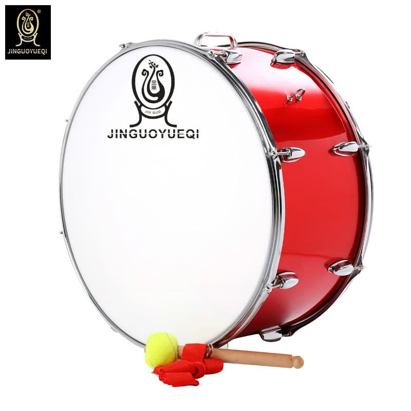 Jinguo Musical Instrument 22-24 "Flash Red High-end Big Drum Brigade Drum Young Pioneers Professional High-end Big Drum