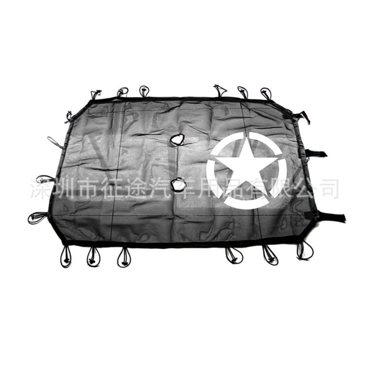 For Jeep Wrangler Soft Top Sun Shade Convertible Canopy Cloth Slant Soft Top Net Five-Star Style Roof Modification Accessories