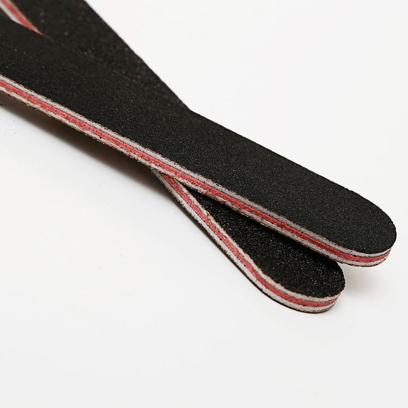 Double-sided Nail File Strip Straight Red Black Nail Shaping Sanding Strip Red Core File Nail Care Tool