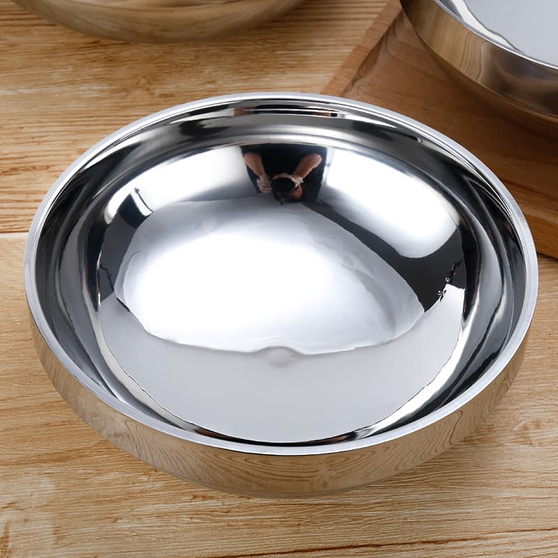 Korean-style stainless steel cold noodle bowl, instant noodle bowl, double-layer insulated bowl, spicy hot pot bowl, soup bowl, mixing bowl, large ramen bowl