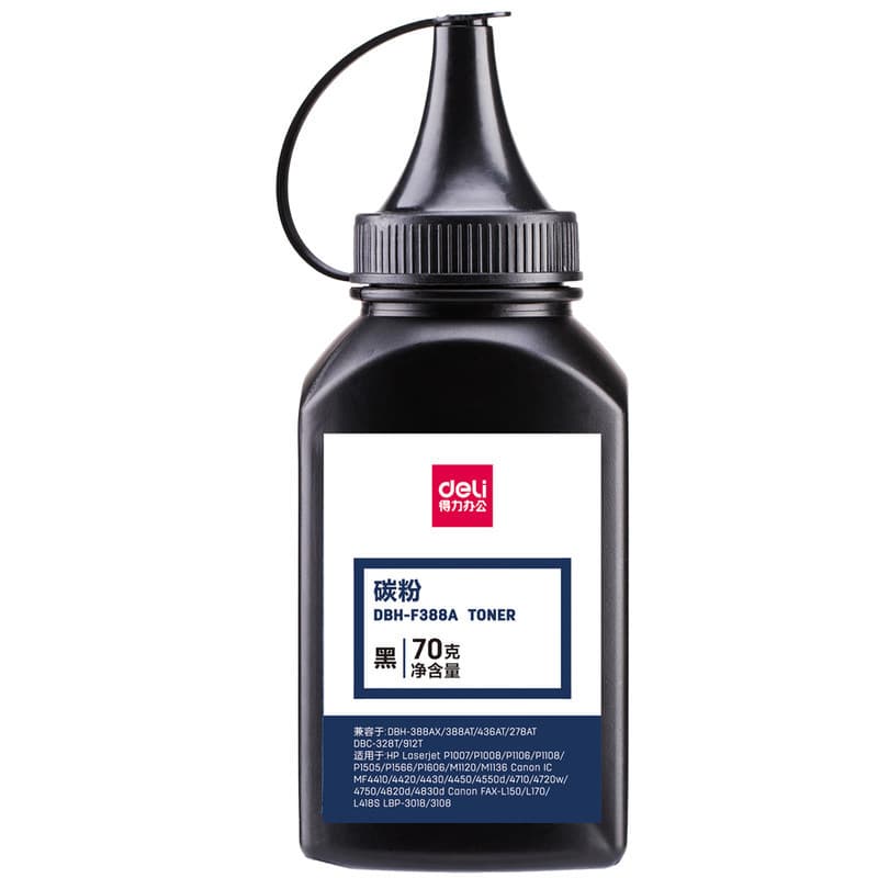 Deli DBH-F388A Toner Cartridge Powder for HP Laser Printers Refillable Toner 70g
