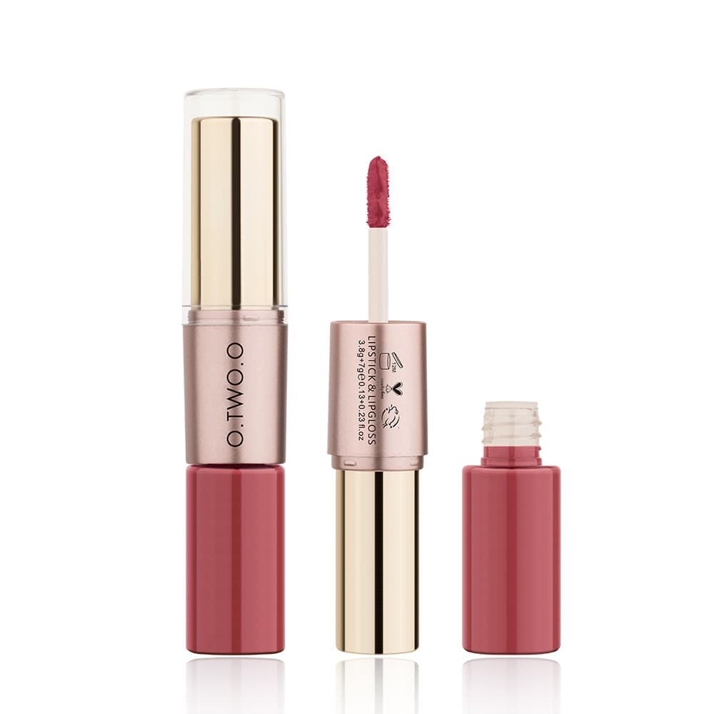 O.TWO.O Dual-ended matte lip gloss, lipstick does not fade easily, 2-in-1 velvet lip bite, factory direct sale