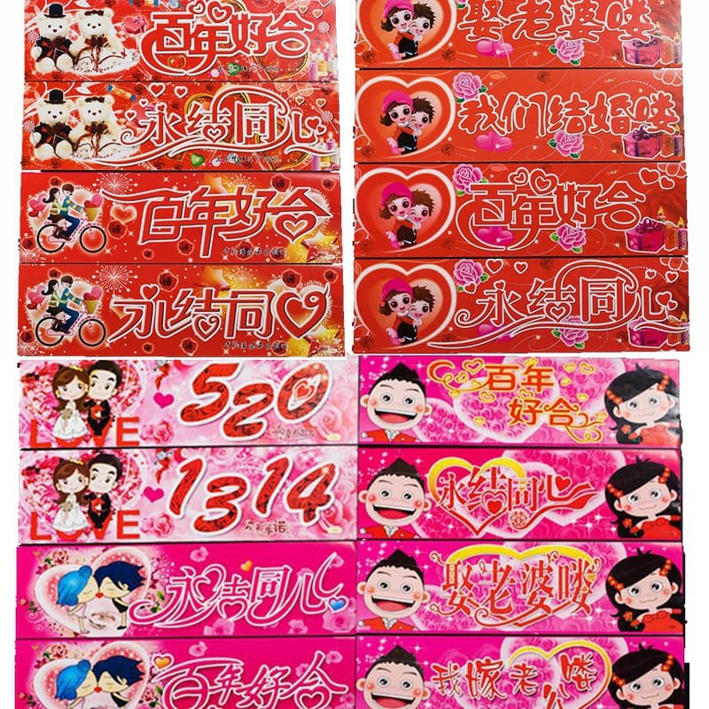 Wedding Car License Plate Stickers: Creative Cartoon Doll Adhesive Decals (Ready Stock Wholesale)