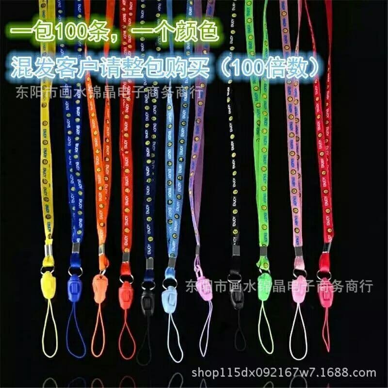 New ready stock phone lanyard creative cartoon toy lanyard smiley face toy lanyard work ID badge.