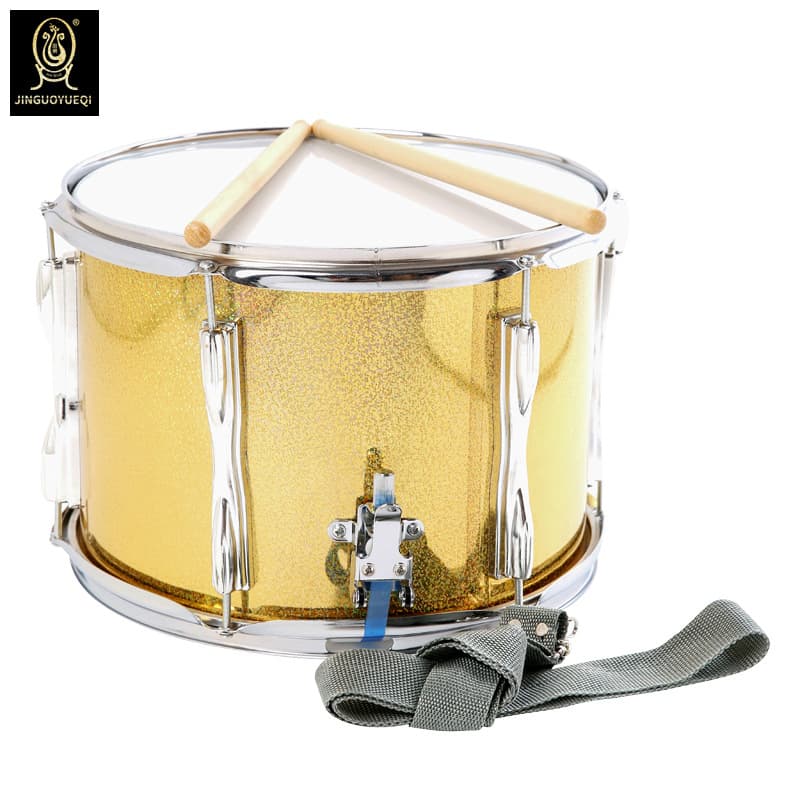 Jinguo Instruments High-Tension Snare Drum 13 Inch Student Marching Drum, School Band Snare Drum, Musical Instrument Dual-Tone Drum