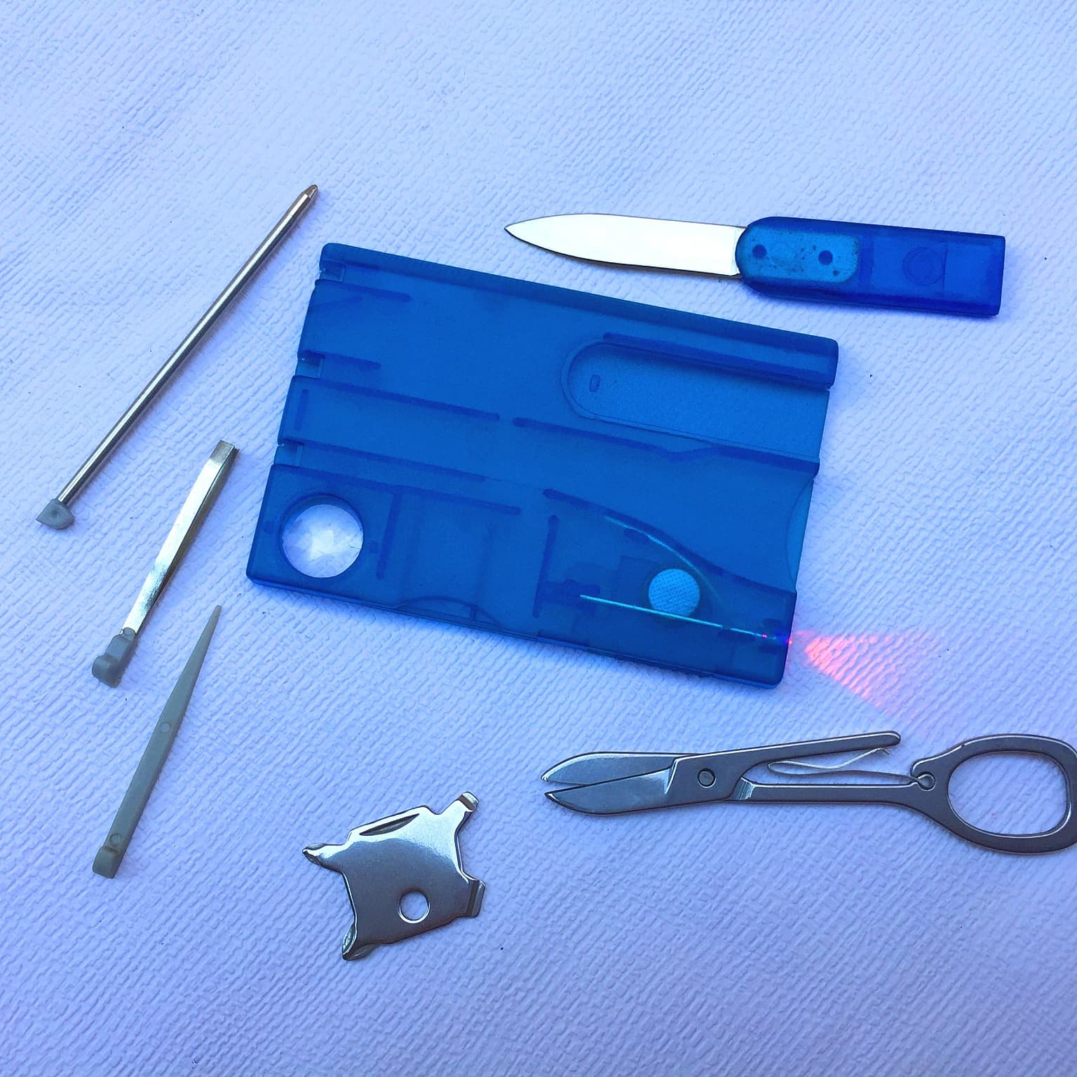 Swiss Army Card with Light Multifunctional Survival Tool Card Beauty Kit Tool Card Set