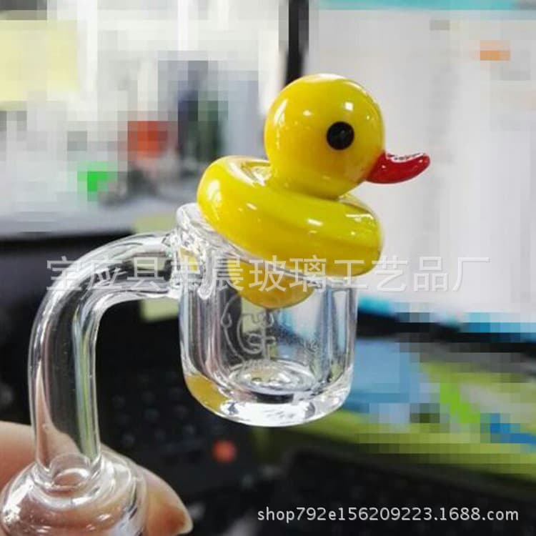 Factory Direct Glass Smoking Accessories Small Yellow Duck Shape Glass Pipe Smoking Pipe Wholesale