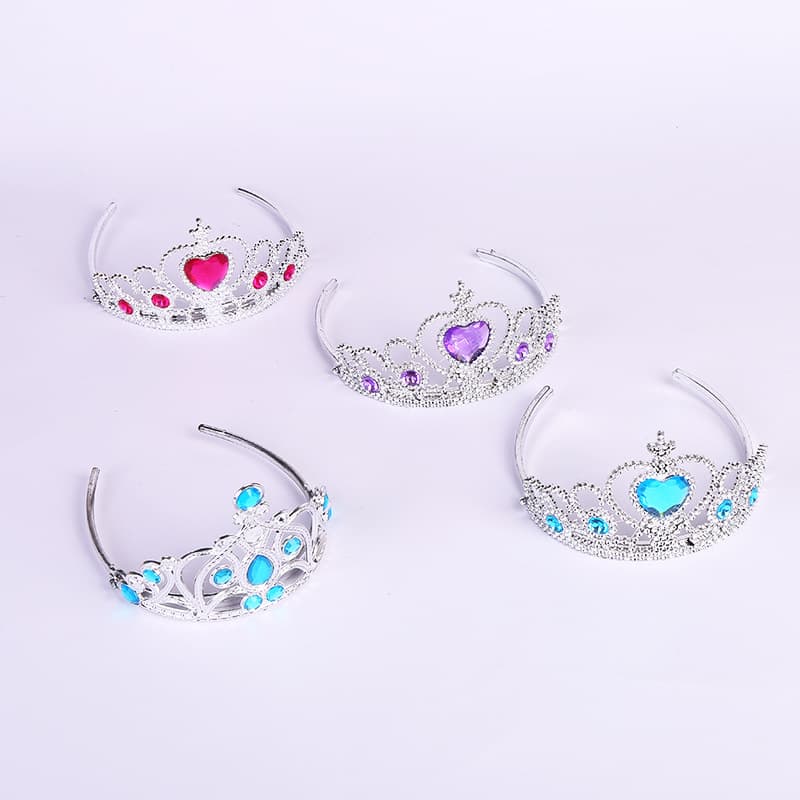 Children's Snow Queen Princess Elsa Crown Hair Accessories Plastic Hair Hoop Magic Wand Performance Dress Up Props