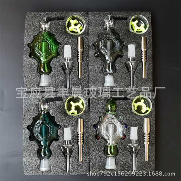 Factory Direct Glass Mouthpiece Set Transparent Glass Pipe Smoking Accessories Wholesale