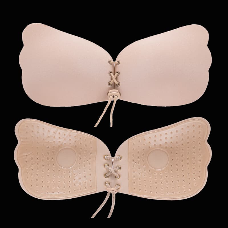 Factory Direct Supply Lala Goddess Invisible Bra Wing Invisible No Underwire Rope Silicone Invisible Bra Sticker Wedding Dress