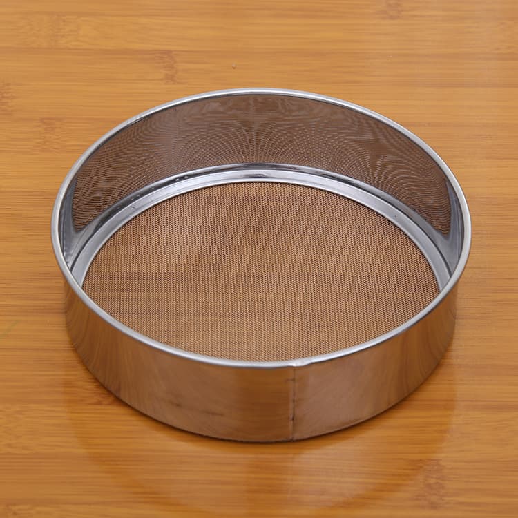 Two-Yuan Store 14.5cm Thickened Stainless Steel Flour Sieve, Home Baking Tool 40 Mesh Flour Sieve