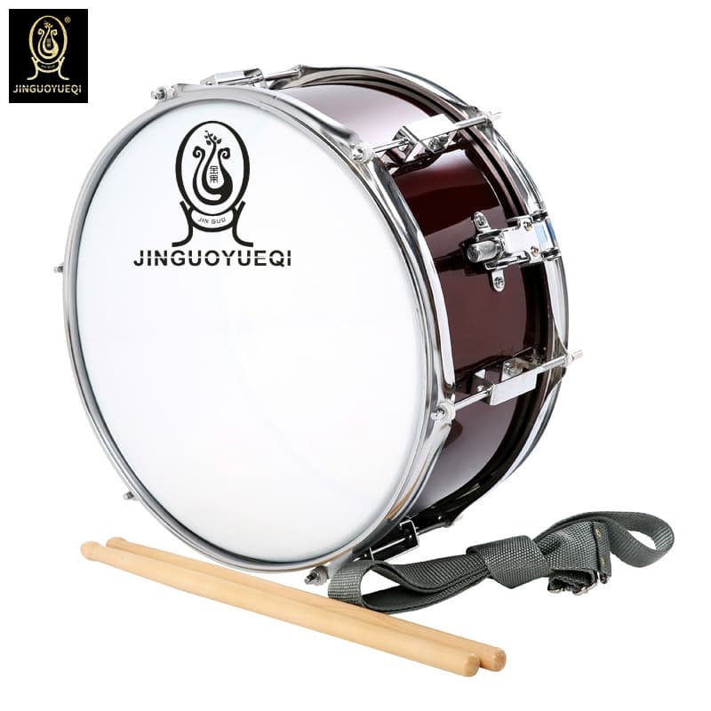 Jinguo snare drum 13/14 inch snare drum instrument back frame small team drum stainless steel cavity instrument drum playing type
