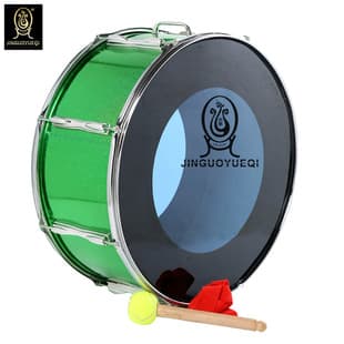 Jinguo Instruments Green Dual-Tone Bass Drum 22 Inch Marching Drum, Snare Drum, Musical Instrument Band Drum, Musical Instrument Snare Drum