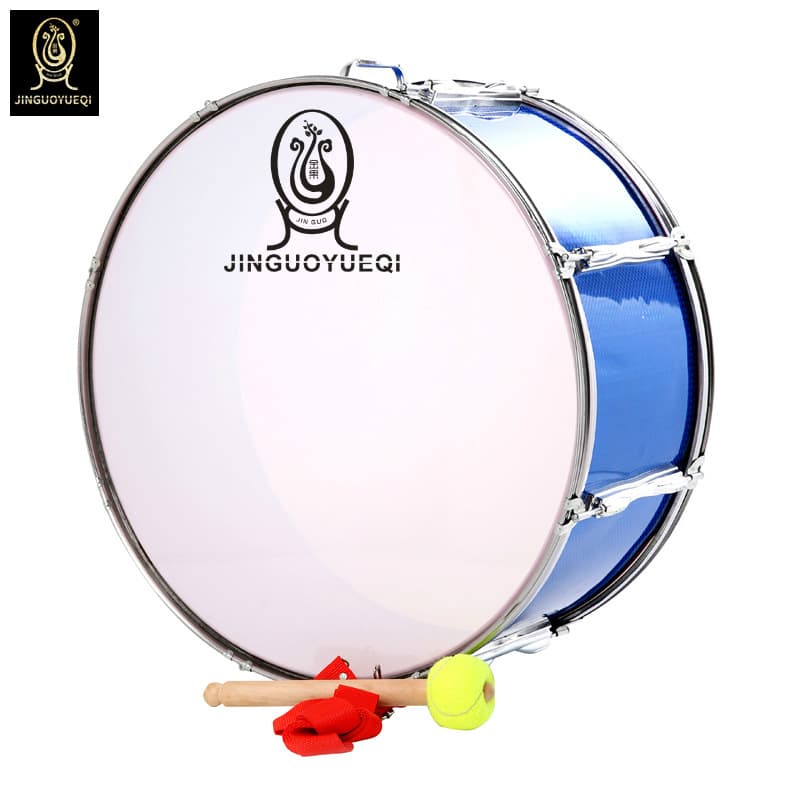 Golden Fruit Musical Instrument Blue 22 Inch Steel Press Ring Big Sing Drum Marching Band Big Drum Big Drum Young Pioneers Big Drum Western Drum