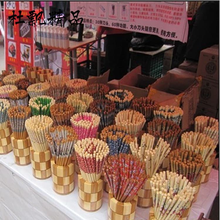Taiwan bamboo chopstick craft wholesale, Guilin sweet bamboo chopsticks, street vendor market, Alishan chopsticks factory wholesale