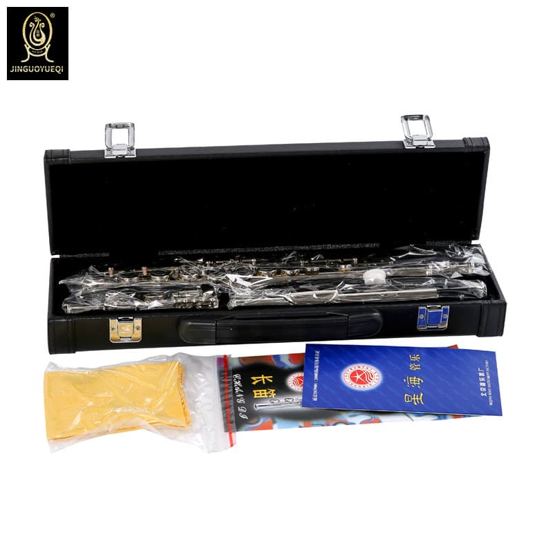 Jin Guo musical instrument [genuine goods xinghai 16-hole c-tuned obturator nickel silver alloy flute musical instrument plus e-key sound quality guarantee