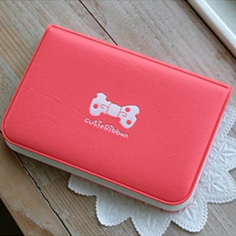 Korean Style Cute Bow 12-Digit Card Holder Cartoon ID Card Holder for Women and Bus Card Clip