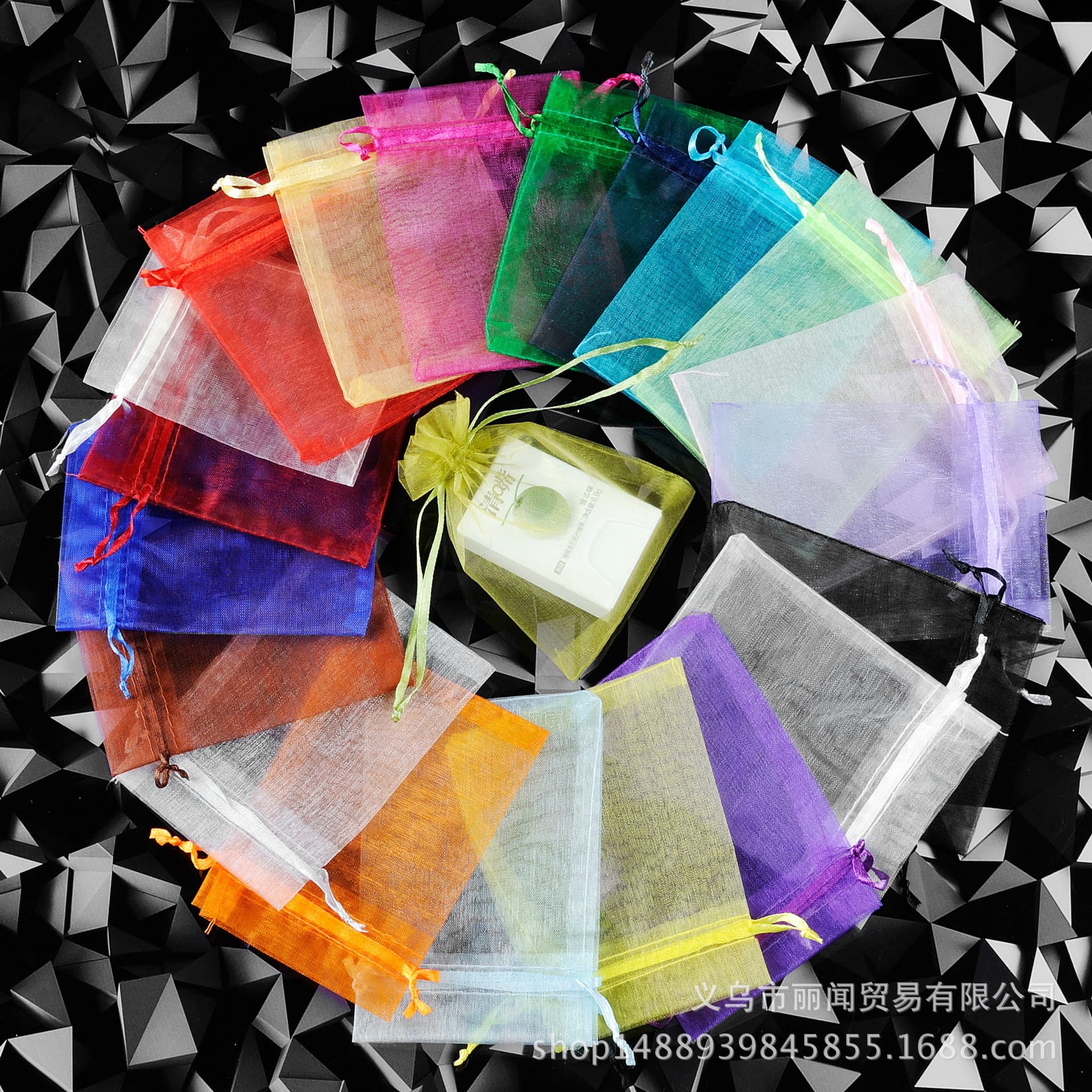 In-Stock Gift Mesh Bags Organza Drawstring Insect-Proof Bags Jasmine Scented Gauze Logo Mesh Bags Custom-Made