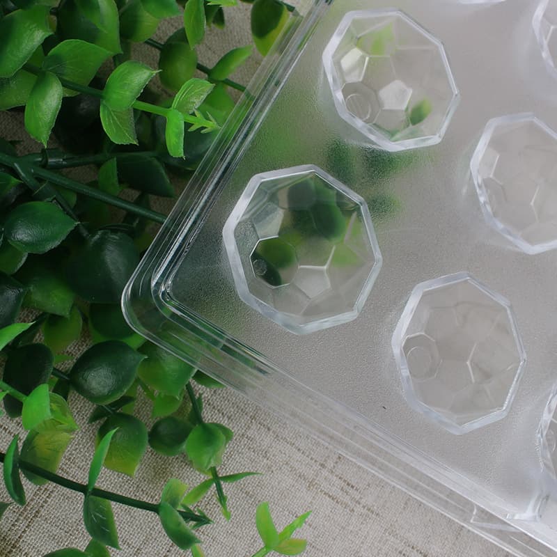 Chocolate mold rigid row transparent plastic acrylic mold rhombus one-piece multi-grid
