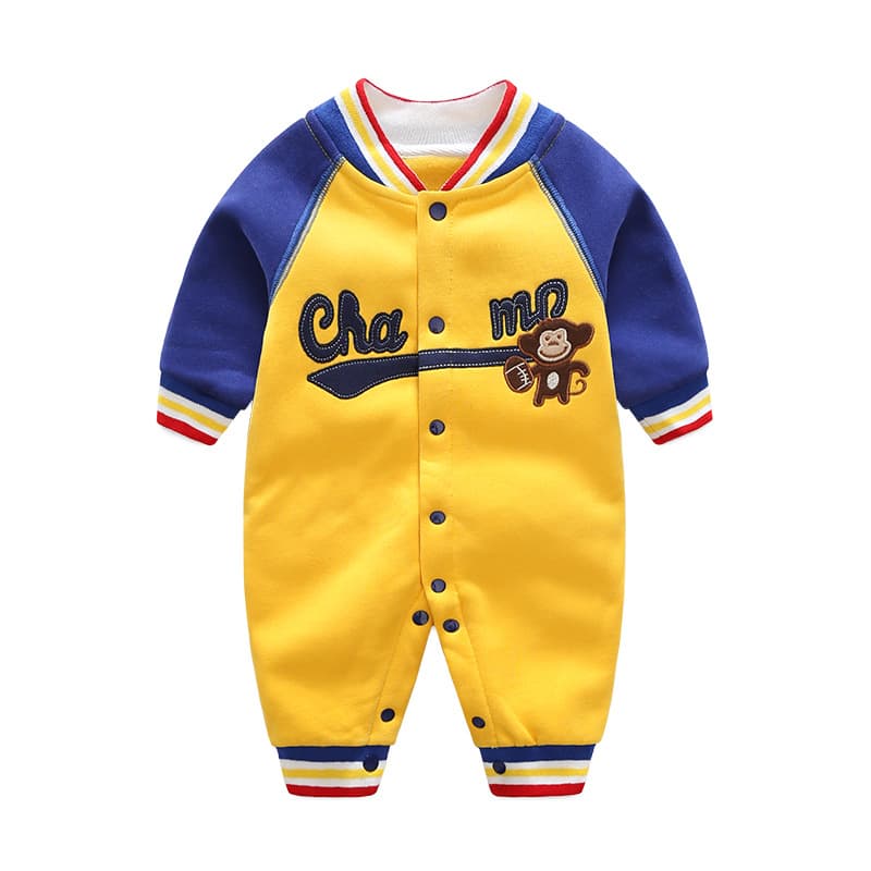 Newborn Baby Boy Girl Romper Thin Fleece Warm Long Sleeve Bodysuit Infant Spring Autumn Sweatshirt Crawling Suit