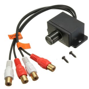 Car Amplifier Volume Adjuster / Potentiometer RCA Female Input Output 2RCA Male Female Car Potentiometer