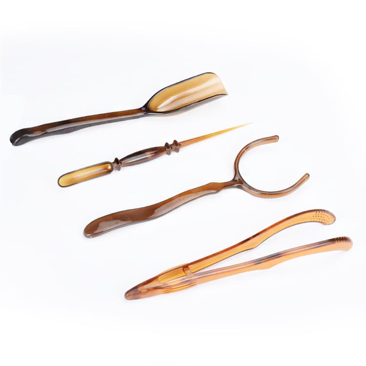 Tea ceremony four-piece plastic tea spoon set, Kung Fu tea set companion four-piece set, tea needle, tea spoon, cup, fork, tea tongs
