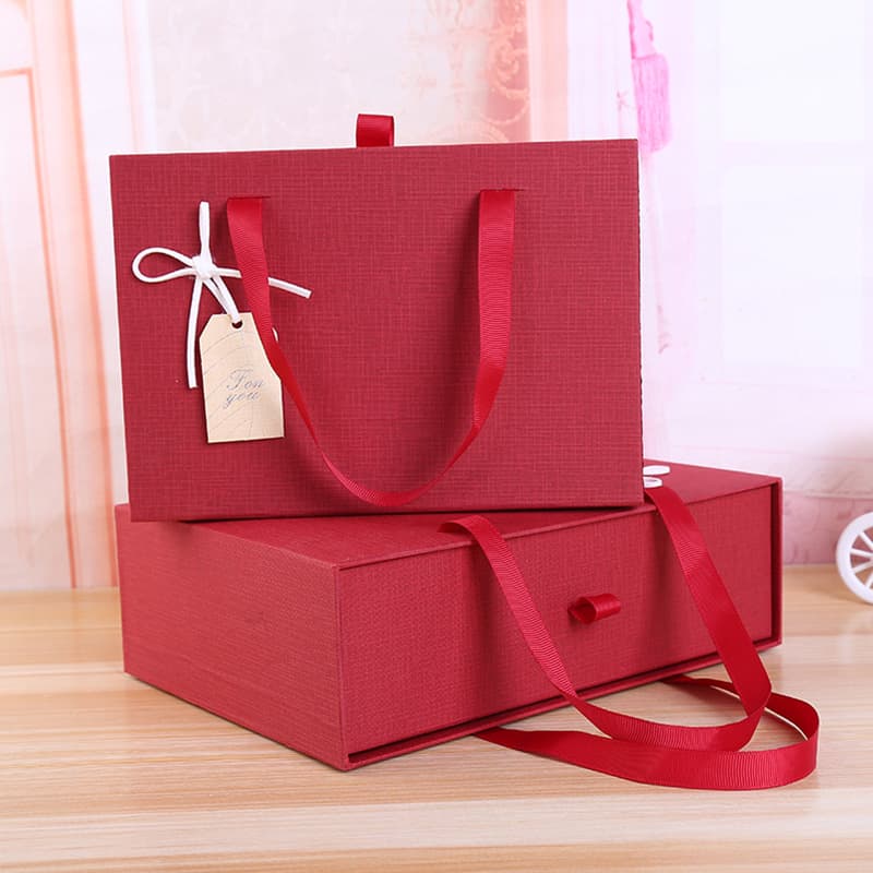 Large Red Rectangle Scarf Gloves Gift Box Thermal Cup Empty Box Packaging Box Handmade Souvenir Box Blank Label Drop Shipping