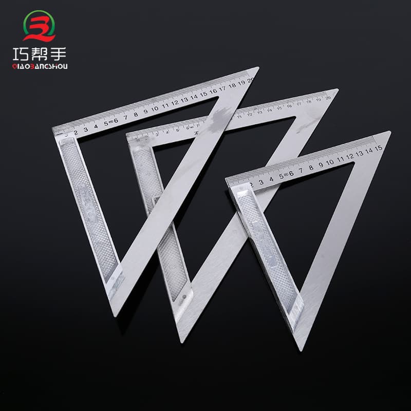Wholesale Stock Smart Helper Triangle Square Aluminum Alloy Right Triangle Square Thickened Aluminum Base Carpenter's Triangle Square