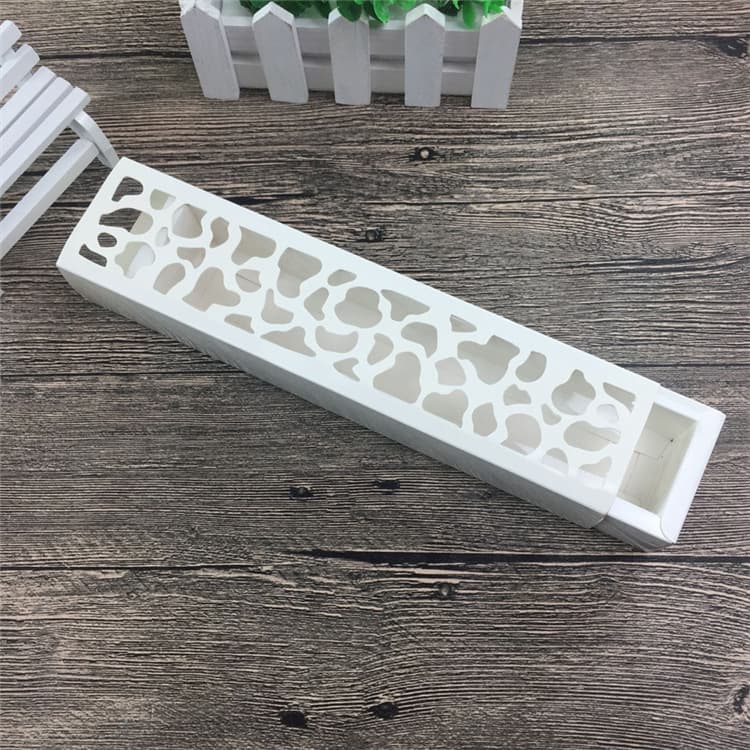 Hollow Long Macaron Cake Packaging Box Dessert Box Chocolate Biscuit Baking Packaging Pastry