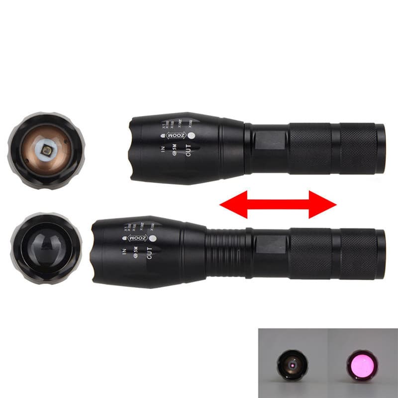 5W Focus Adjustable Infrared Flashlight IR 850NM Night Vision Scope Surveillance Light Source Fill Light Enhancer Supports 940nm