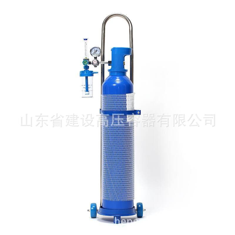 Portable 10L Oxygen Cylinder with Cart and Gauge Wholesale Oxygen Tank 10L Oxygen Cylinder Set Inquire by Phone