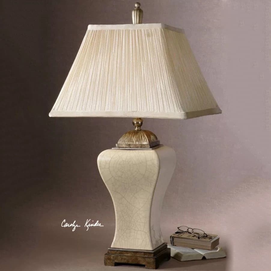 Country living room ceramic table lamp villa large table lamp cracked old retro bedside lamp hotel table lamp home