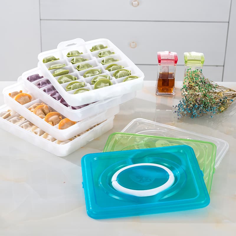 Dumpling Box Frozen Dumplings Multi-layer Quick-Freeze Refrigerator Fresh-Keeping Storage Box Dumpling Box Egg Box Chaos Wonton Tray
